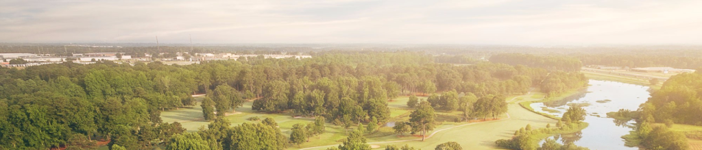 Aerial view of Lagoon Park golf course